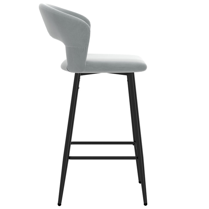 Worldwide Home Furnishings Camille-26'' Counter Stool-Light Grey 26" Counter Stool, Set Of 2 203-532LGY
