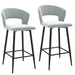 Worldwide Home Furnishings Camille-26'' Counter Stool-Light Grey 26" Counter Stool, Set Of 2 203-532LGY