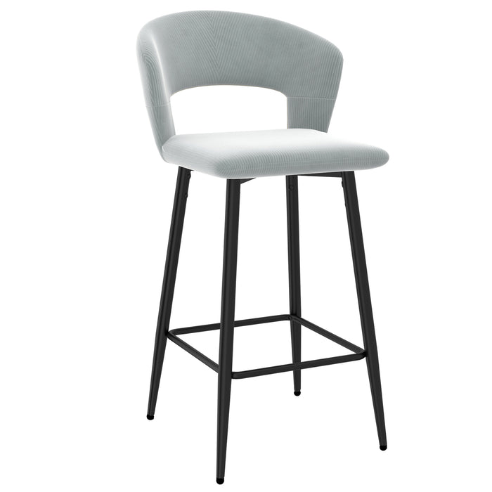 Worldwide Home Furnishings Camille-26'' Counter Stool-Light Grey 26" Counter Stool, Set Of 2 203-532LGY