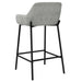 Worldwide Home Furnishings Baily-26'' Counter Stool-Grey Velvet 26" Counter Stool, Velvet, Set Of 2 203-541GRY