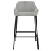 Worldwide Home Furnishings Baily-26'' Counter Stool-Grey Velvet 26" Counter Stool, Velvet, Set Of 2 203-541GRY