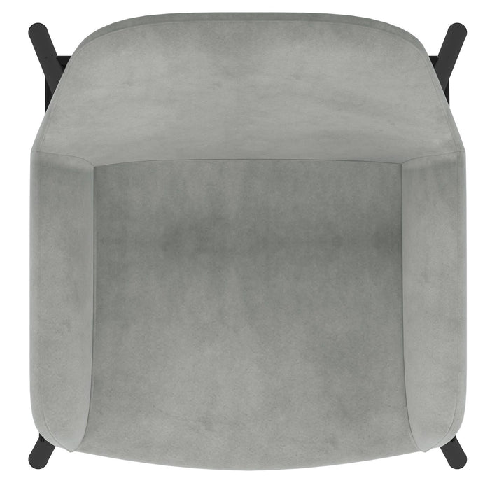 Worldwide Home Furnishings Baily-26'' Counter Stool-Grey Velvet 26" Counter Stool, Velvet, Set Of 2 203-541GRY