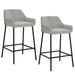 Worldwide Home Furnishings Baily-26'' Counter Stool-Grey Velvet 26" Counter Stool, Velvet, Set Of 2 203-541GRY