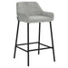 Worldwide Home Furnishings Baily-26'' Counter Stool-Grey Velvet 26" Counter Stool, Velvet, Set Of 2 203-541GRY