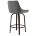 Worldwide Home Furnishings Kenzo-26'' Counter Stool Velvet-Grey 26" Stool W/Swivel, Velvet, Set Of 2 203-544GY