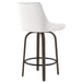 Worldwide Home Furnishings Kenzo-26'' Counter Stool Pu-White 26" Stool W/Swivel, Pu, Set Of 2 203-544WT