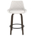 Worldwide Home Furnishings Kenzo-26'' Counter Stool Pu-White 26" Stool W/Swivel, Pu, Set Of 2 203-544WT