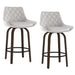 Worldwide Home Furnishings Kenzo-26'' Counter Stool Pu-White 26" Stool W/Swivel, Pu, Set Of 2 203-544WT