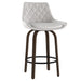 Worldwide Home Furnishings Kenzo-26'' Counter Stool Pu-White 26" Stool W/Swivel, Pu, Set Of 2 203-544WT