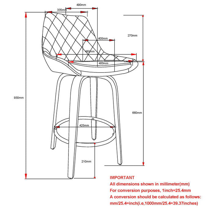 Worldwide Home Furnishings Kenzo-26'' Counter Stool Pu-White 26" Stool W/Swivel, Pu, Set Of 2 203-544WT