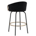 Worldwide Home Furnishings Lavo-26'' Counter Stool-Black 26" Counter Stool W/Swivel, Set Of 2 203-560BLK