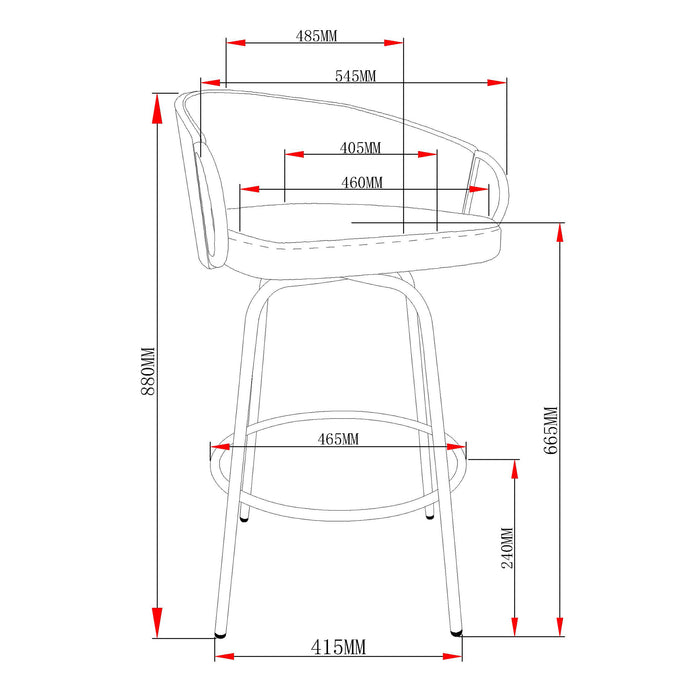 Worldwide Home Furnishings Lavo-26'' Counter Stool-Blue 26" Counter Stool W/Swivel, Set Of 2 203-560BLU