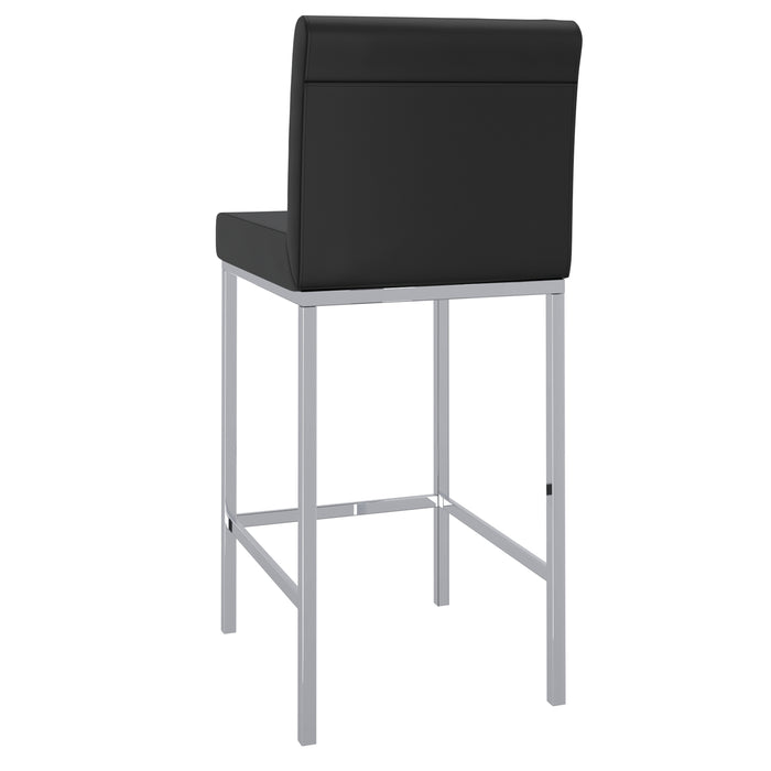 Worldwide Home Furnishings Porto-26" Counter Stool-Black 26" Counter Stool, Set Of 2 203-576BK