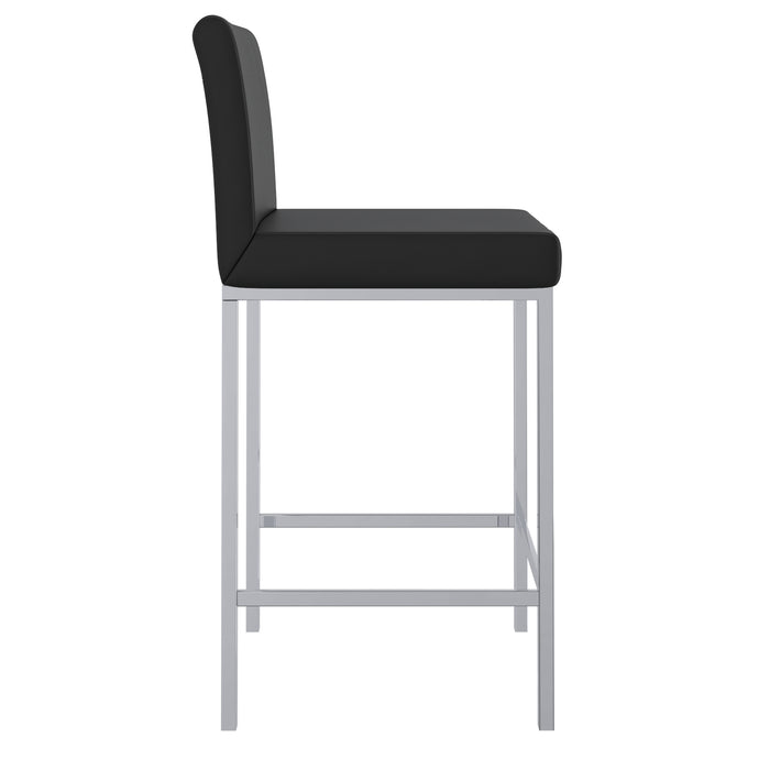 Worldwide Home Furnishings Porto-26" Counter Stool-Black 26" Counter Stool, Set Of 2 203-576BK