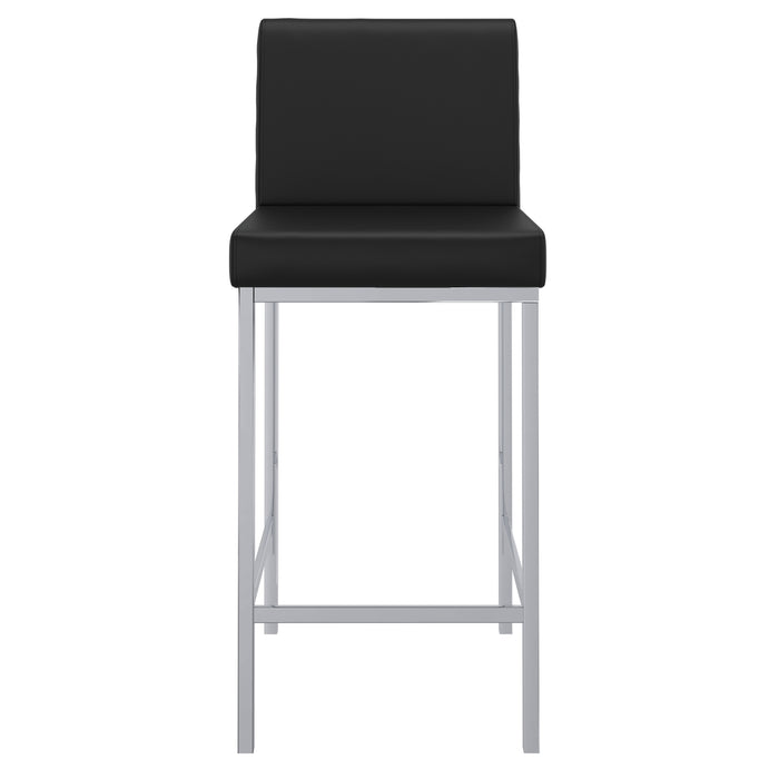 Worldwide Home Furnishings Porto-26" Counter Stool-Black 26" Counter Stool, Set Of 2 203-576BK