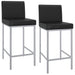 Worldwide Home Furnishings Porto-26" Counter Stool-Black 26" Counter Stool, Set Of 2 203-576BK