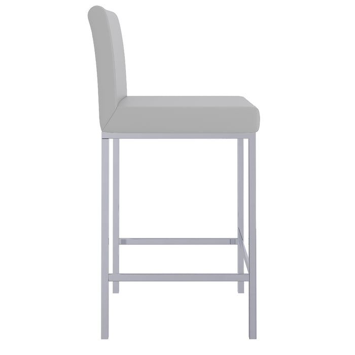 Worldwide Home Furnishings Porto-26" Counter Stool-Grey 26" Counter Stool, Set Of 2 203-576GY