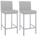 Worldwide Home Furnishings Porto-26" Counter Stool-Grey 26" Counter Stool, Set Of 2 203-576GY