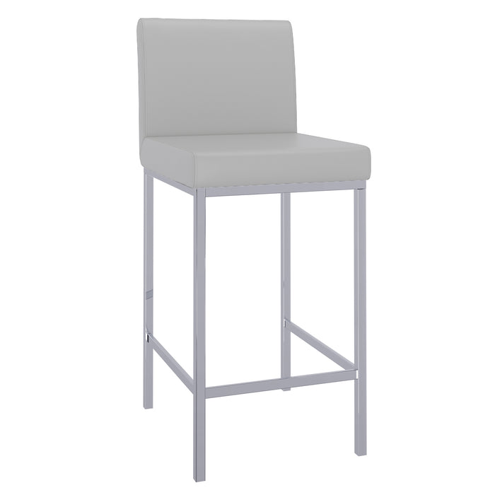 Worldwide Home Furnishings Porto-26" Counter Stool-Grey 26" Counter Stool, Set Of 2 203-576GY