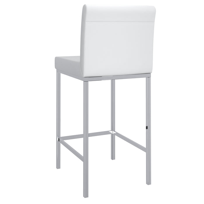 Worldwide Home Furnishings Porto-26" Counter Stool-White 26" Counter Stool, Set Of 2 203-576WT