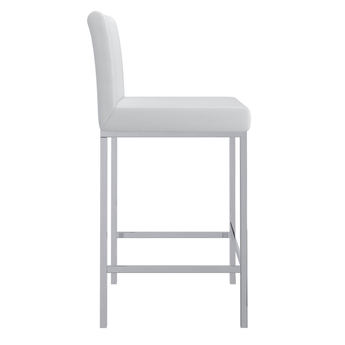 Worldwide Home Furnishings Porto-26" Counter Stool-White 26" Counter Stool, Set Of 2 203-576WT