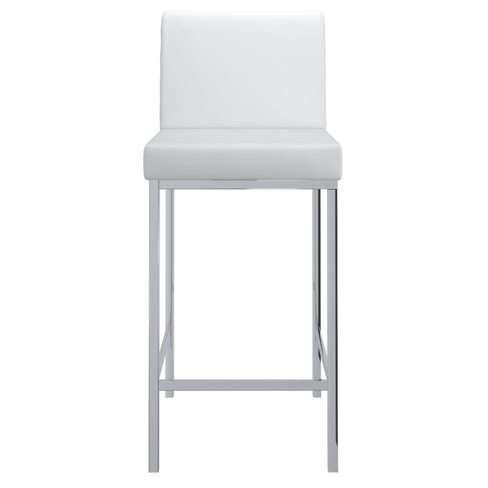 Worldwide Home Furnishings Porto-26" Counter Stool-White 26" Counter Stool, Set Of 2 203-576WT