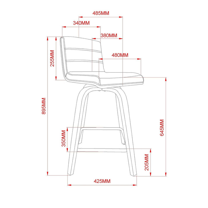 Worldwide Home Furnishings Moreno-26'' Counter Stool-Grey 26" Counter Stool W/Swivel 203-584GY