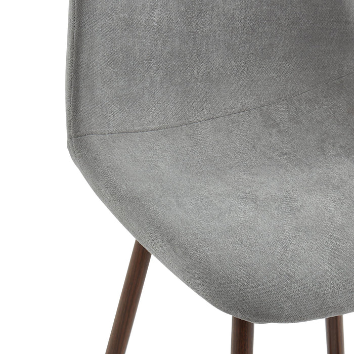 Worldwide Home Furnishings Onio-26'' Counter Stool-Grey/Walnut Leg 26" Counter Stool, Set Of 2 203-616WL/GY