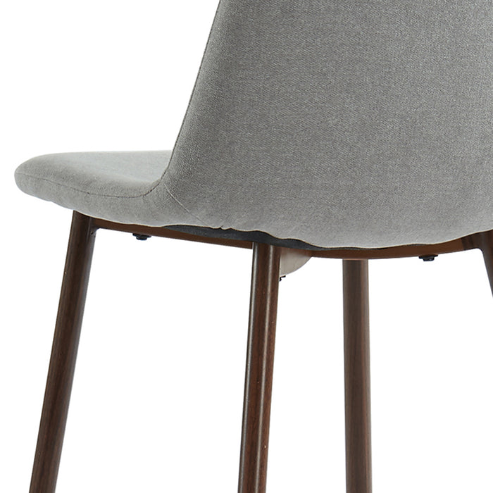 Worldwide Home Furnishings Onio-26'' Counter Stool-Grey/Walnut Leg 26" Counter Stool, Set Of 2 203-616WL/GY