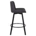 Worldwide Home Furnishings Fern-26'' Counter Stool Pu-Charcoal 26" Counter Stool W/Swivel, Set Of 2 203-666PUCH