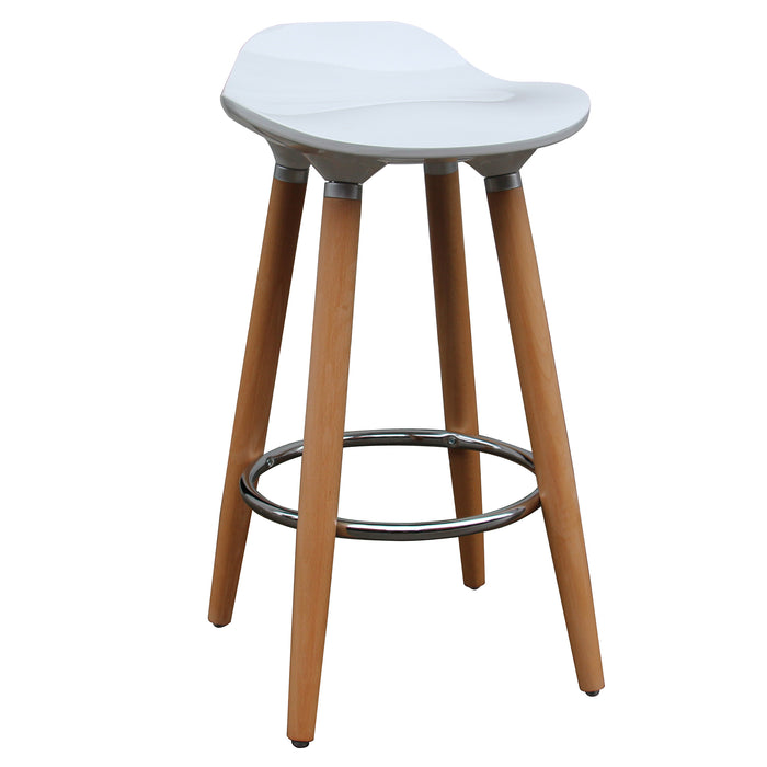 Worldwide Home Furnishings Trex-26" Counter Stool-White 26" Counter Stool, Set Of 2 203-990WT