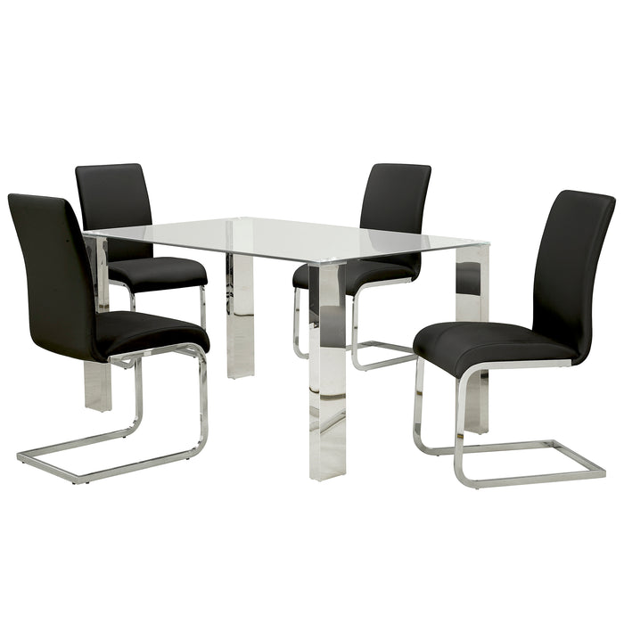 Worldwide Home Furnishings Frankfurt_Maxim Bk-5pc Dining Set 5pc Dining Set 207-165/489BK