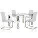 Worldwide Home Furnishings Frankfurt_Maxim Wt-5pc Dining Set 5pc Dining Set 207-165/489WT