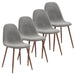 Worldwide Home Furnishings Rocca_Lyna Gy-5pc Dining Set 5pc Dining Set 207-264/250GY
