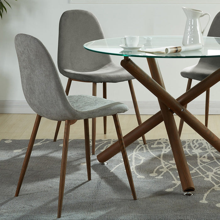 Worldwide Home Furnishings Rocca_Lyna Gy-5pc Dining Set 5pc Dining Set 207-264/250GY