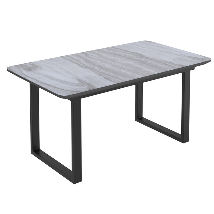 Worldwide Home Furnishings Gavin_Silvano Gy-7pc Dining Set 7pc Dining Set 207-360BK/429GY