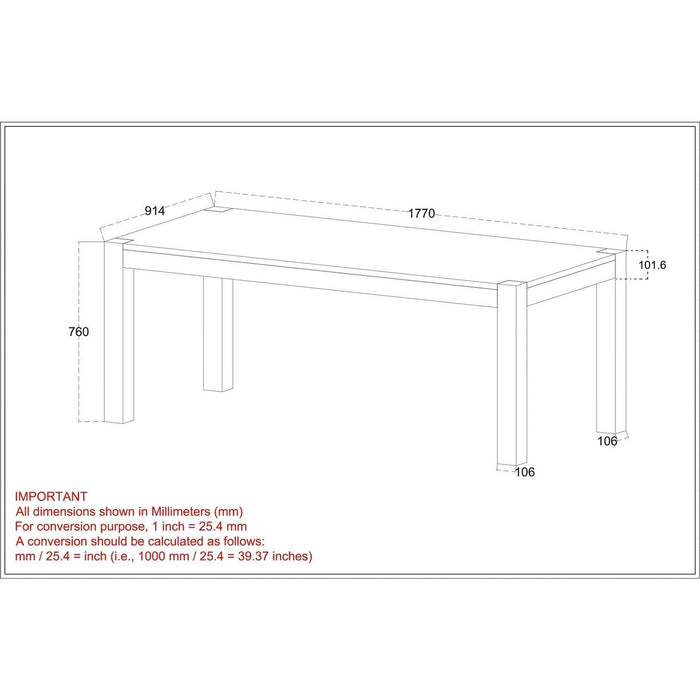 Worldwide Home Furnishings Krish_Hudson Gy-7pc Dining Set 7pc Dining Set 207-381_582GY