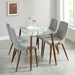 Worldwide Home Furnishings Abbot Wl_Cora Gy-5pc Dining Set 5pc Dining Set 207-453/182GY