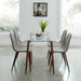 Worldwide Home Furnishings Abbot Wl_Lyna Gy-5pc Dining Set 5pc Dining Set 207-453/250GY