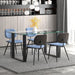 Worldwide Home Furnishings Franco Bk_Capri Blu-5pc Dining Set 5pc Dining Set 207-454BK_591BLU