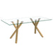 Worldwide Home Furnishings Stark Gl_Akira Gry-7pc Dining Set 7pc Dining Set 207-535GL_673GRY