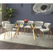 Worldwide Home Furnishings Stark Gl_Akira Gry-7pc Dining Set 7pc Dining Set 207-535GL_673GRY