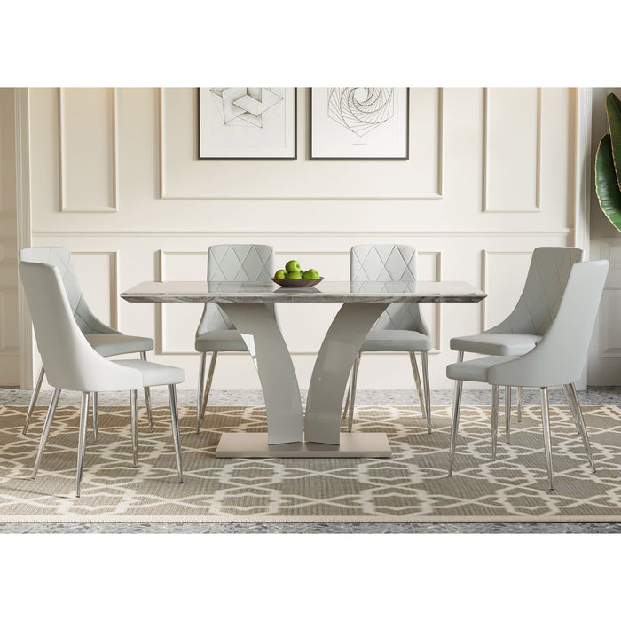 Worldwide Home Furnishings Napoli_Devo Lg-7pc Dining Set 7pc Dining Set 207-545/087LG