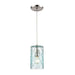 Elk Lighting Diamond Pleat Satin Nickel Pendant