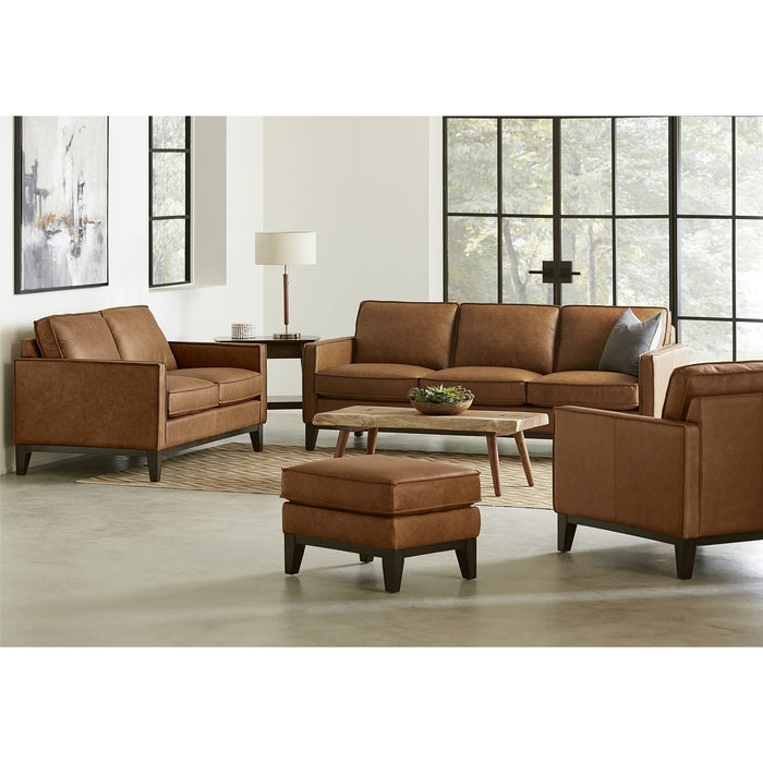 GTR Pimlico Brown Leather Loveseat