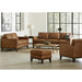 GTR Pimlico Brown Leather Loveseat