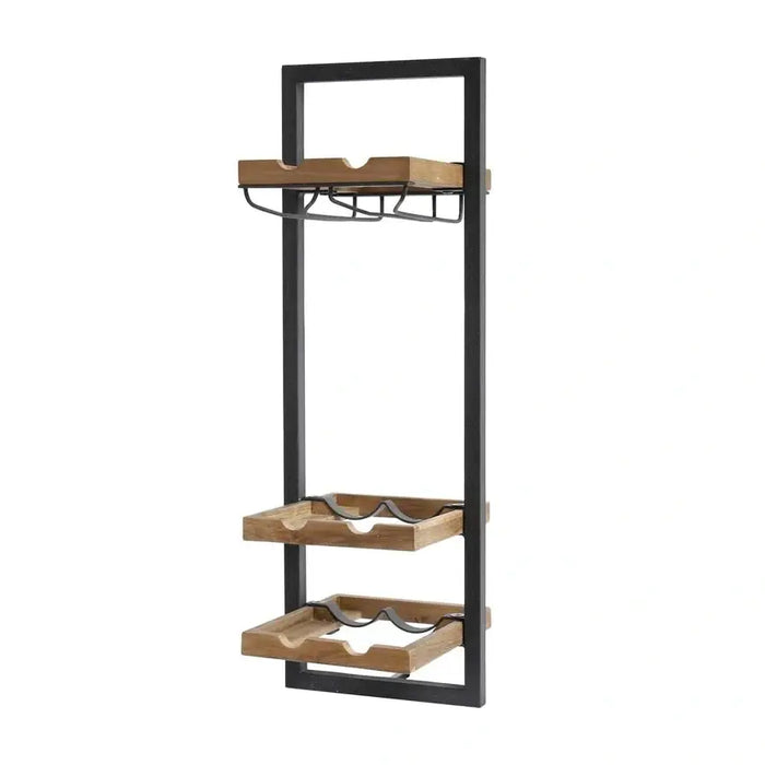 LH Imports D-Bodhi Wine Rack 6 Bottles With Glass Holder - Type D 1/box DBA94
