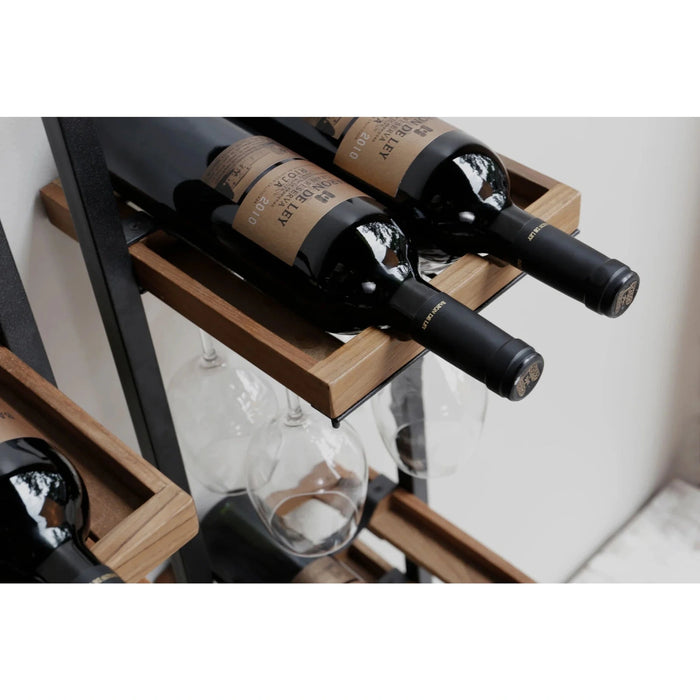 LH Imports D-Bodhi Wine Rack 6 Bottles With Glass Holder - Type D 1/box DBA94