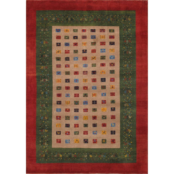 Pasargad Home Tribal Collection Hand-Knotted Lamb's Wool Area Rug- 3' 3" X 5' 1" 29410