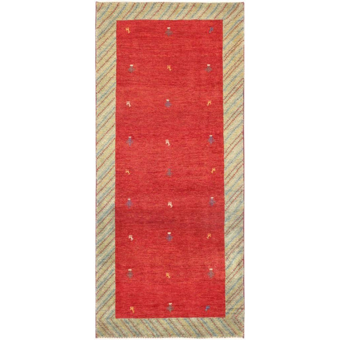 Pasargad Home Tribal Collection Hand-Knotted Lamb's Wool Area Rug- 2' 9" X 6' 5" 30233